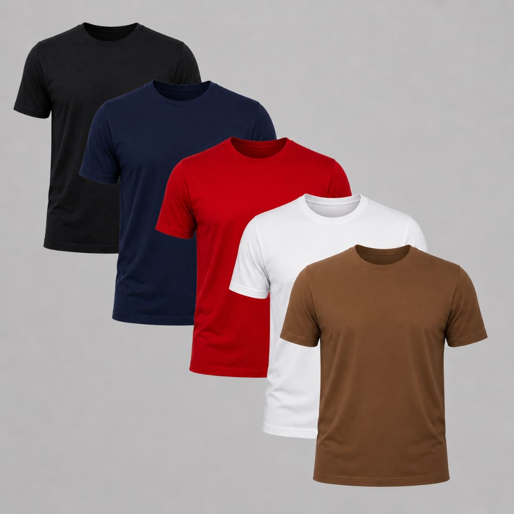 Camiseta Masculina Adulta Manga Curta Básica 100% Algodão Elegante Dia Dia Cores Variadas Casual Premium