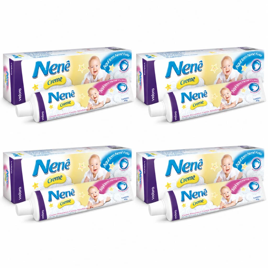KIT 4 Pomadas para Prevenção de Assadura NenêCreme 45g - Vidora
