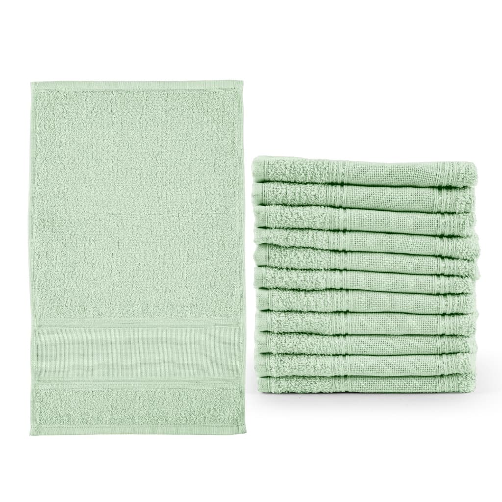 Toalhinha Social Toalha Para Manicure Toalha de Lavabo Algodão Verde Claro