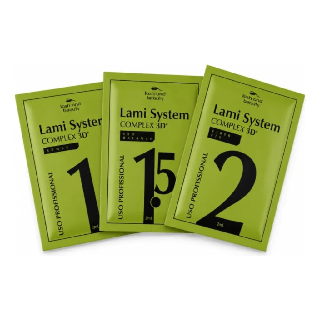 Kit Lami System Complex 3D Brow Lamination e Lash Lifting 5 Sachês Profissional 2ml