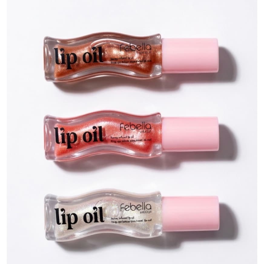 Kit 3 Gloss Labial Febella Coleção Exclusiva Cores 02, 05 e 06
