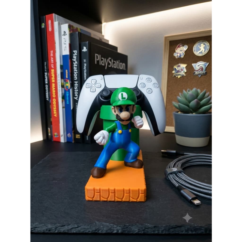 Suporte para Controle PS5 e PS4 Luigi /super mario – Organizador Gamer