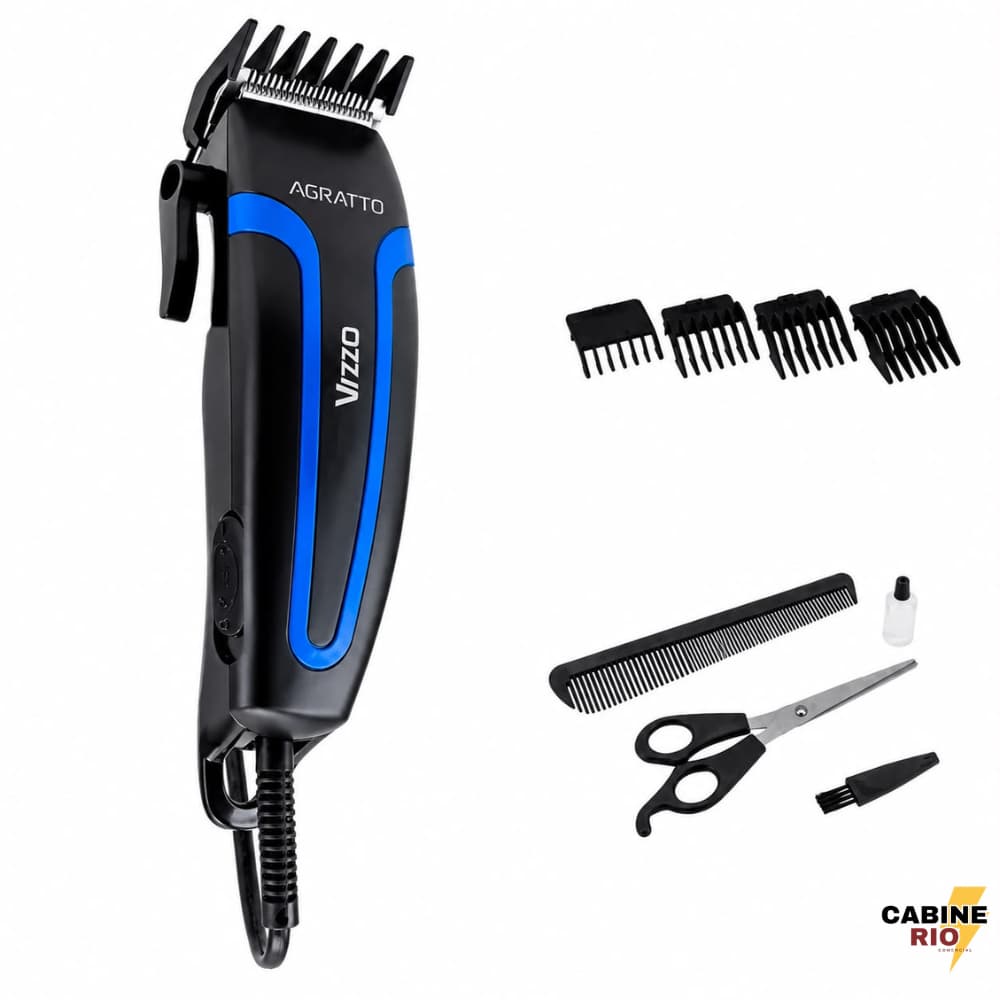 Máquina de Cortar Cabelo Aparador de Barba 5 Níveis Agratto Vizzo