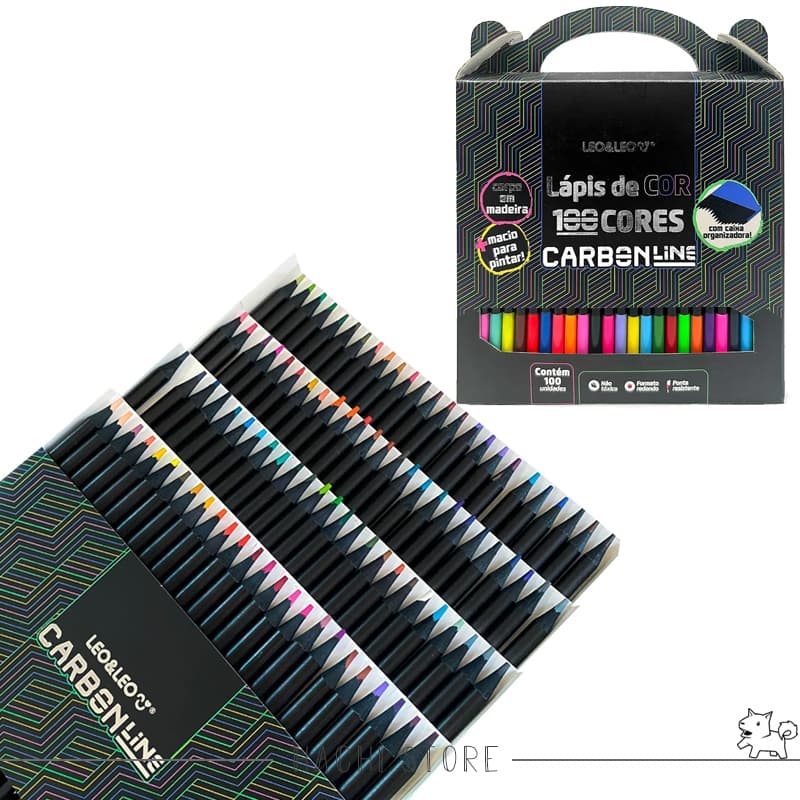Lápis de cor Carbon Soft Macio 50 e 100 Cores