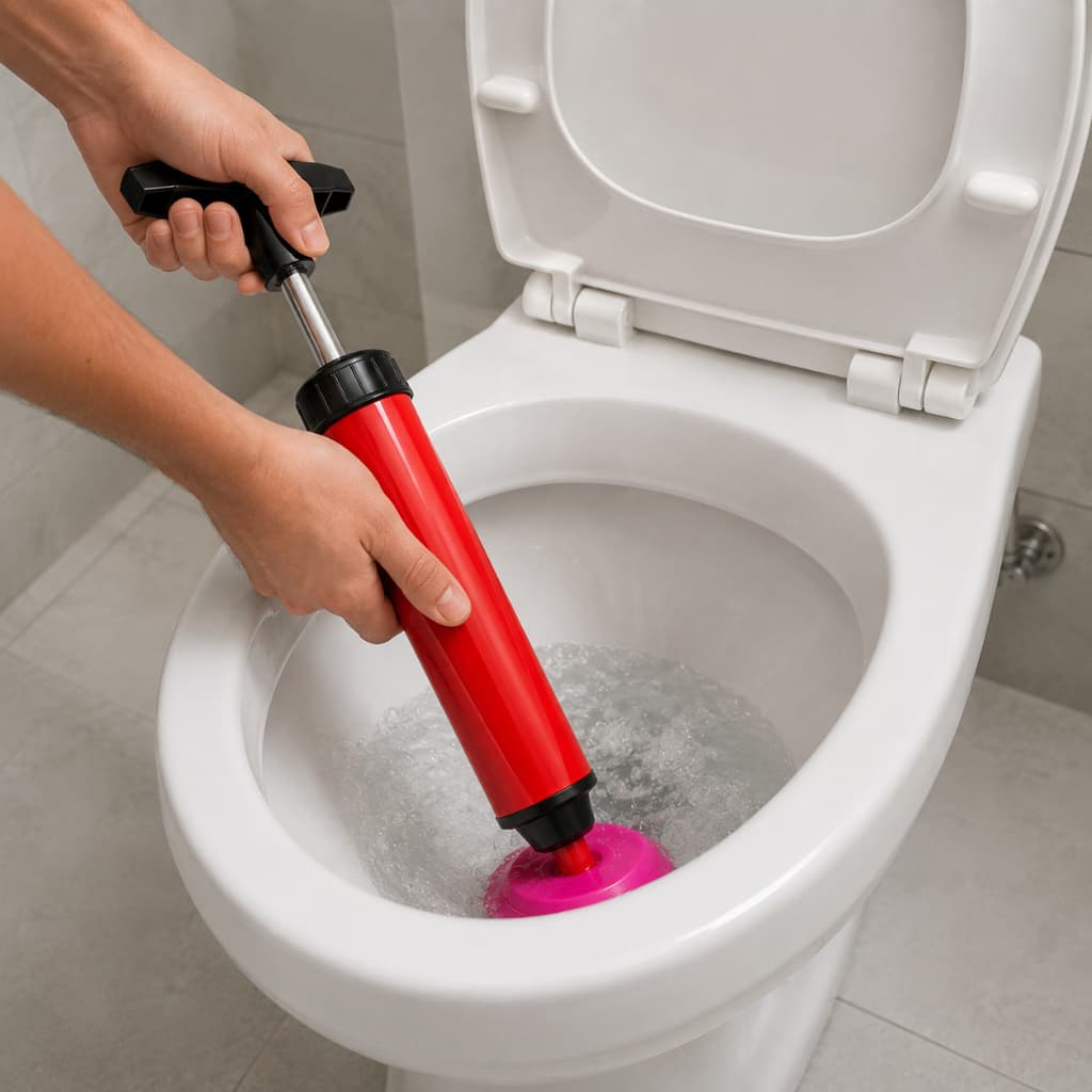 Desentupidor Alta Pressão Manual Bomba Vaso Sanitário Pia Cozinha Ralo Tanque Tubulação Encanamento Limpeza Entupimento