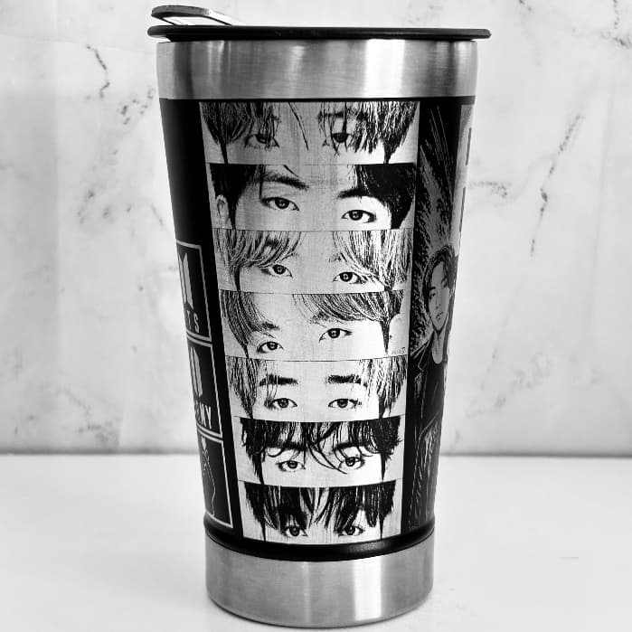 Copo Térmico Personalizado Bts Gravação a Laser 360º