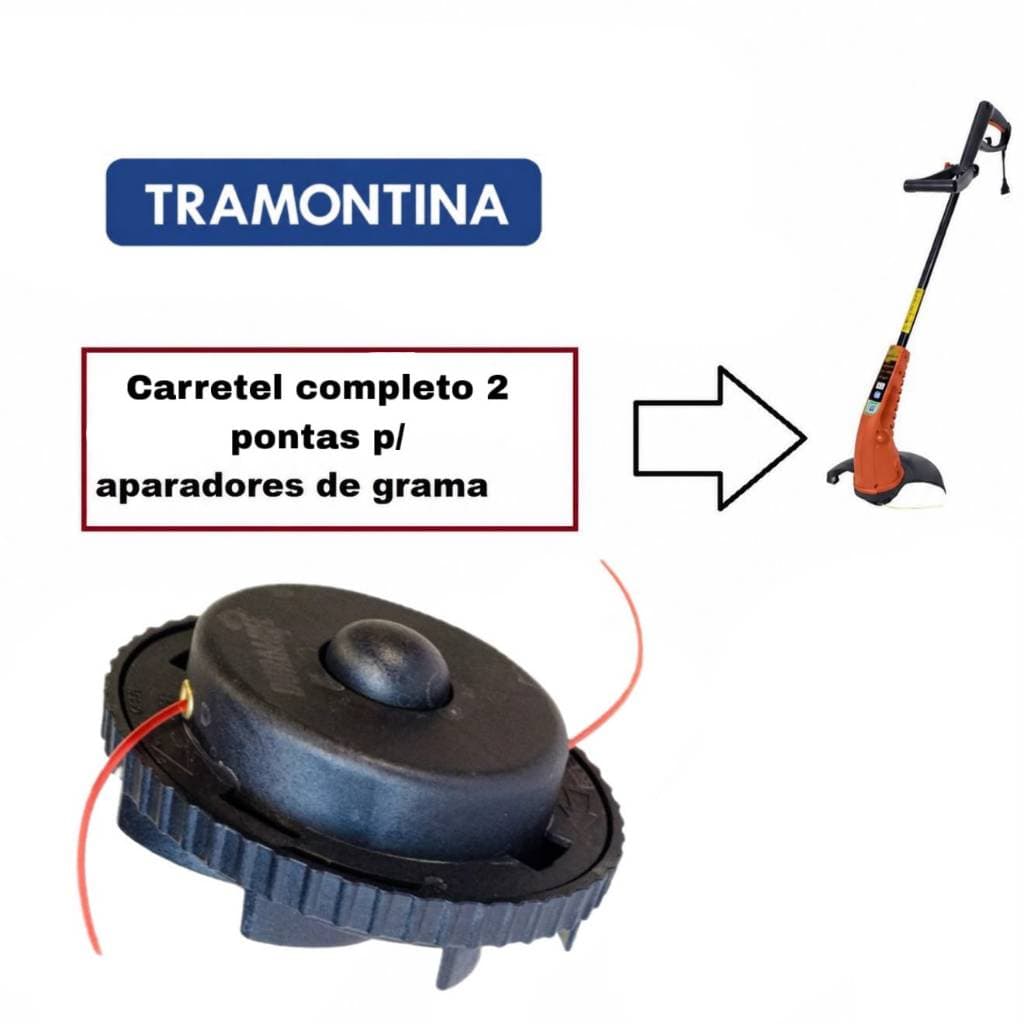 Kit Refil Carretel completo Aparador de grama Tramontina AP800 AP1000 AP1500, AP1800, APR1000, AP1000T e AP1500T