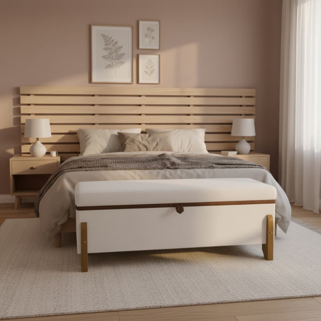 Puff Recamier Baú Versallies 200 cm Para Sala Quarto Pé De Cama Hall De Entrada Bouclé Premium Luxo