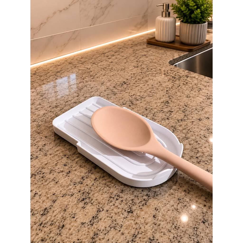 Descanso para Utensílios de Cozinha Porta Colher Concha Espátula e Escumadeira