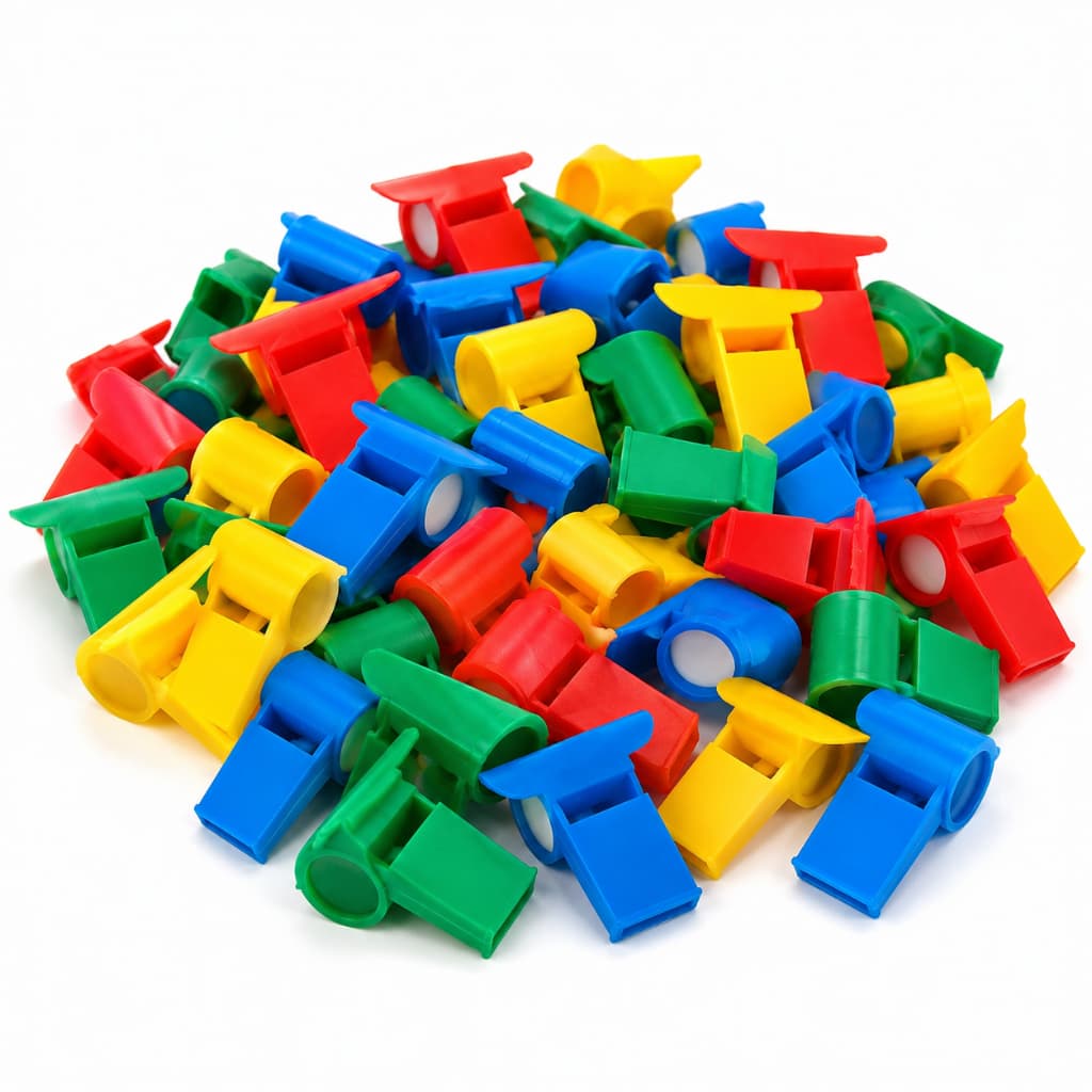 Kit Apitos Lembrancinha Infantil 25/50/100 Juiz Coloridos Aniversario Festas Prenda