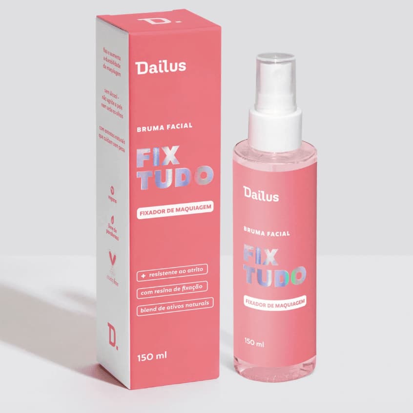 Fixador Bruma Facial Fix Tudo Dailus para Maquiagem Dura 48h