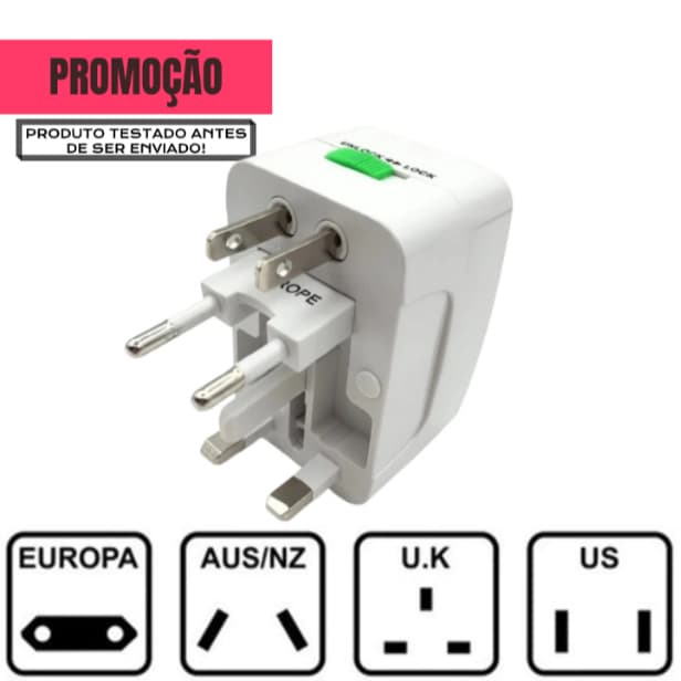Adaptador Universal Tomada 110v/220v Para Viagem Internacional  - Promoção
