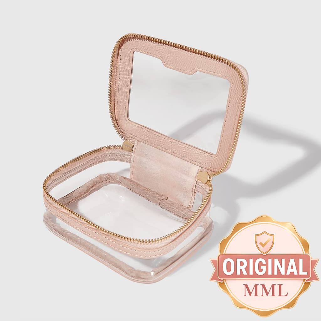 Oceàne - Mini Nécessaire Nude com Transparência - Crystal Case