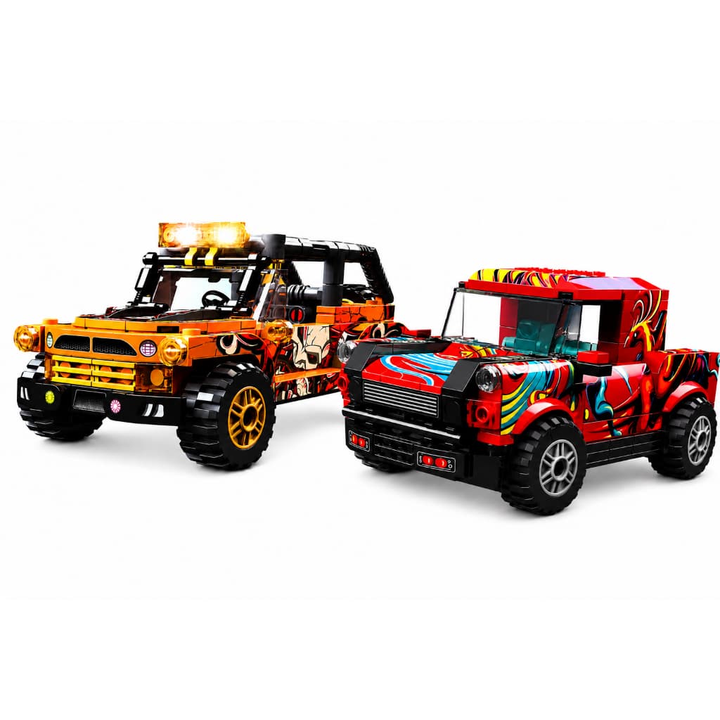 Caminhão Jipe Lego Off Road De Montar – 2 em 1 com Adesivos