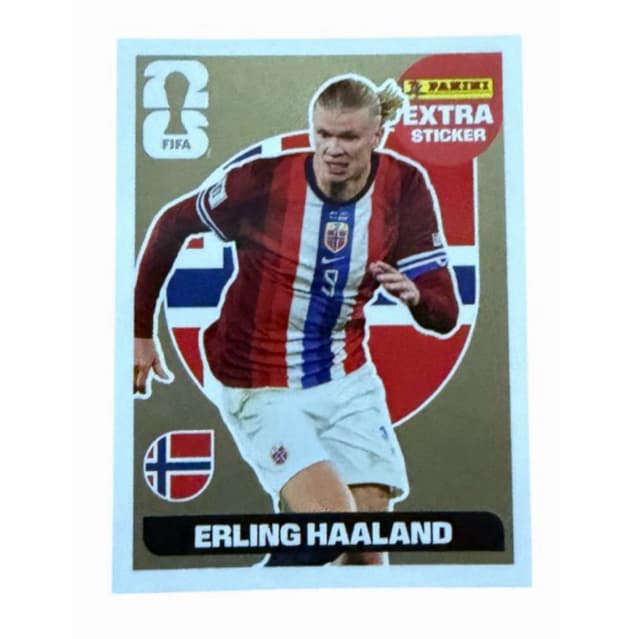 Figurinha Legend Dourada Earling Haaland original Panini Extra Sticker
