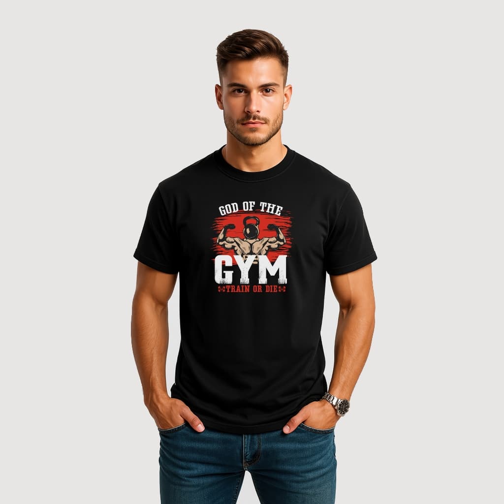 CAMISETA MASCULINA ALGODÃO ACADEMIA DEUS ACADEMIA KETTLEBELL MUSCULOSO
