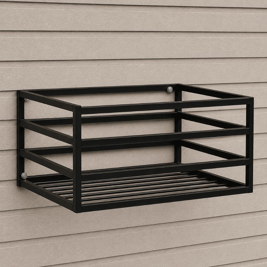 Lixeira de Parede Muro Grade Externa Grade Reforçada com Kit para Instalação