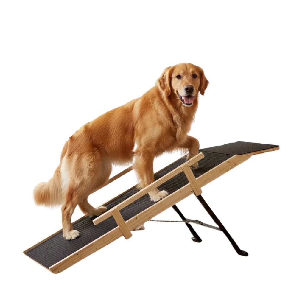 Rampa para Cachorro Ajustável 80cm Dobrável Antiderrapante Vica Decor Pet Grande Porte Até 50kg