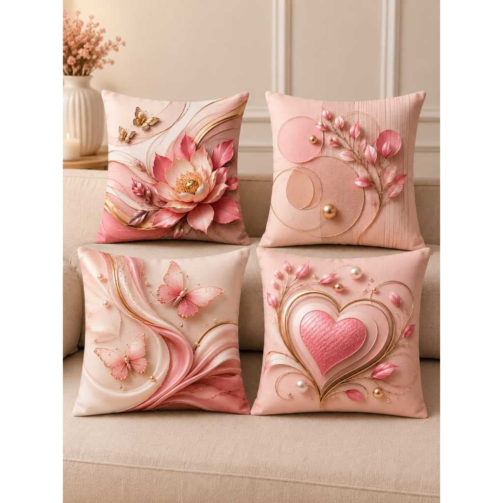 Kit 4 Capas de Almofadas Lindas Estampa Sublimação Moderna com Zíper | Decora e Renova Seu Sofá | Lançamento 2026