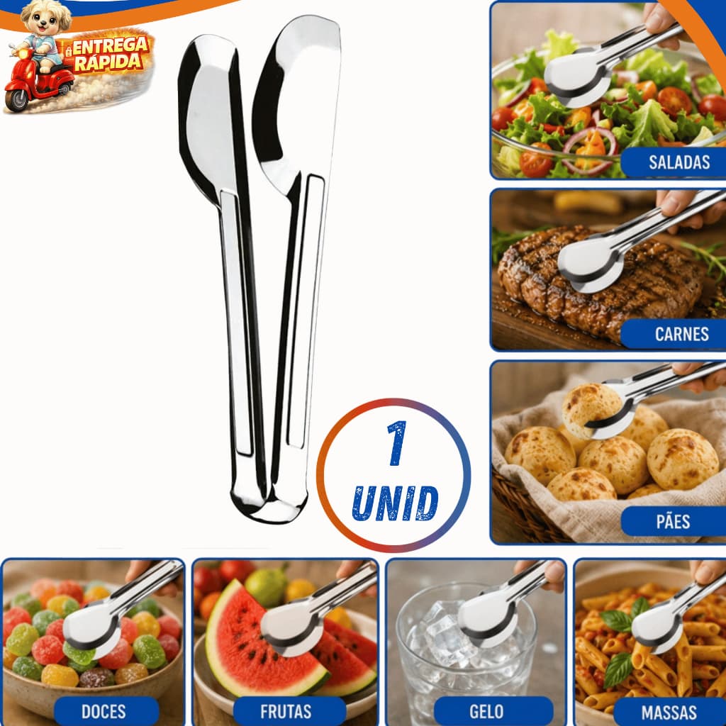 Pegador Universal  Aço Inox Para Padaria Restaurante Churrascaria Buffet Cozinha Restaurante Bistro Cozinha Profissional