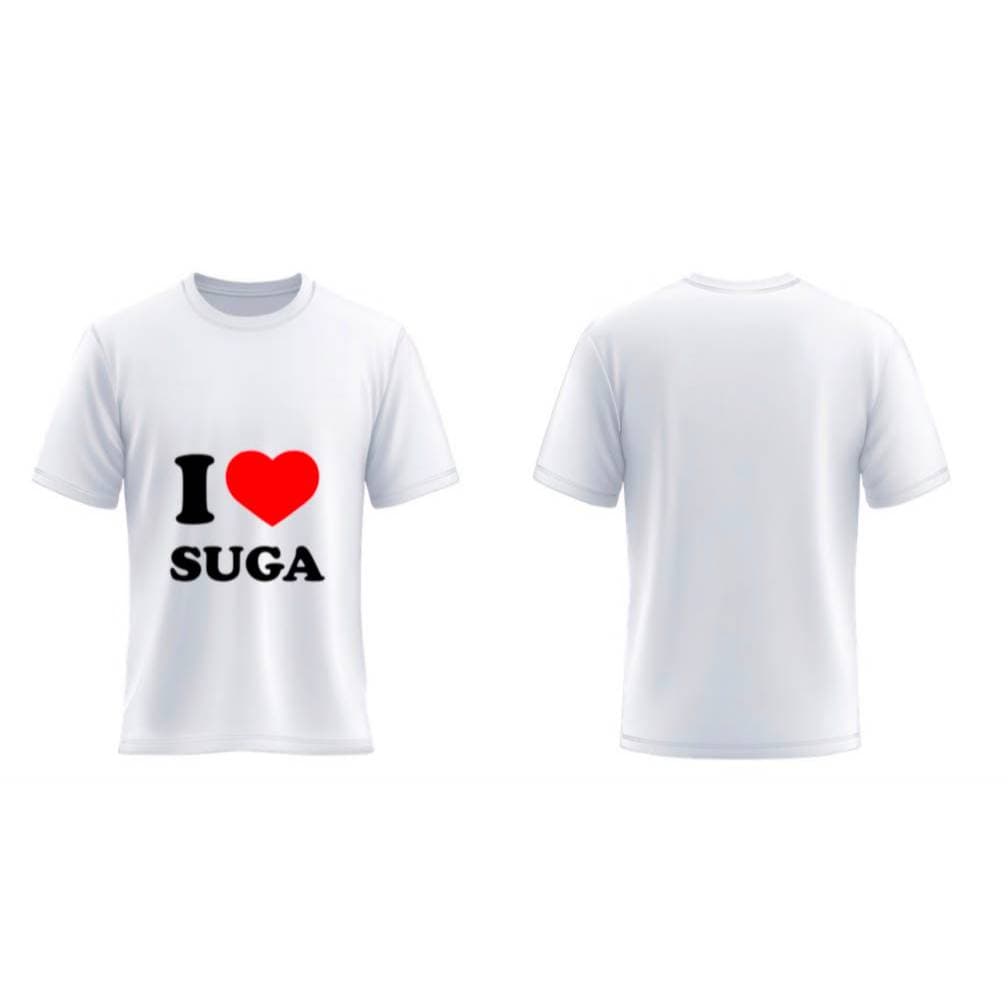 Camiseta BTS 100% Algodão Unissex – Estampa Exclusiva K-pop | i love suga