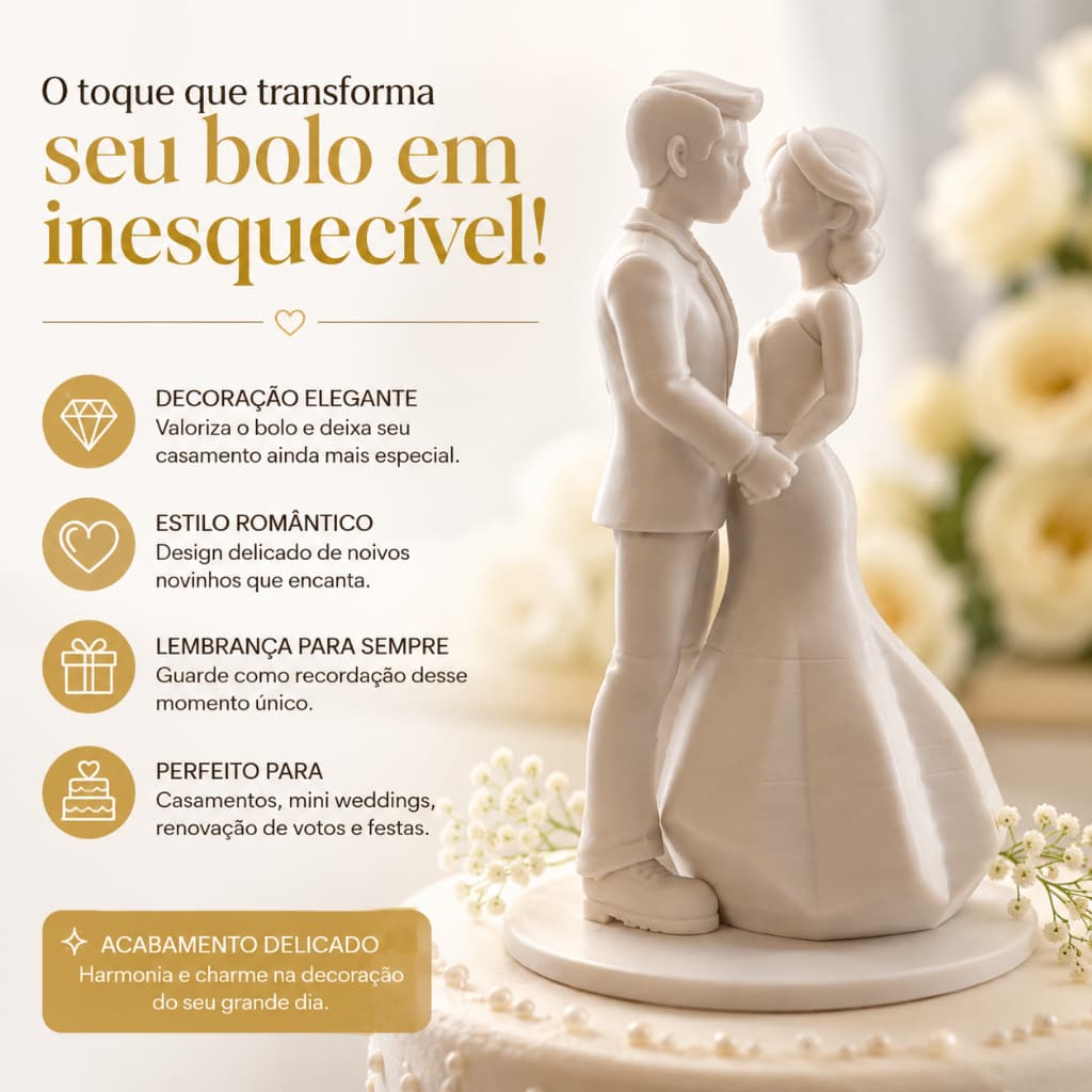 Topo de Bolo Casamento Personalizado Lembrancinha Minimalista Noivos Abraçados