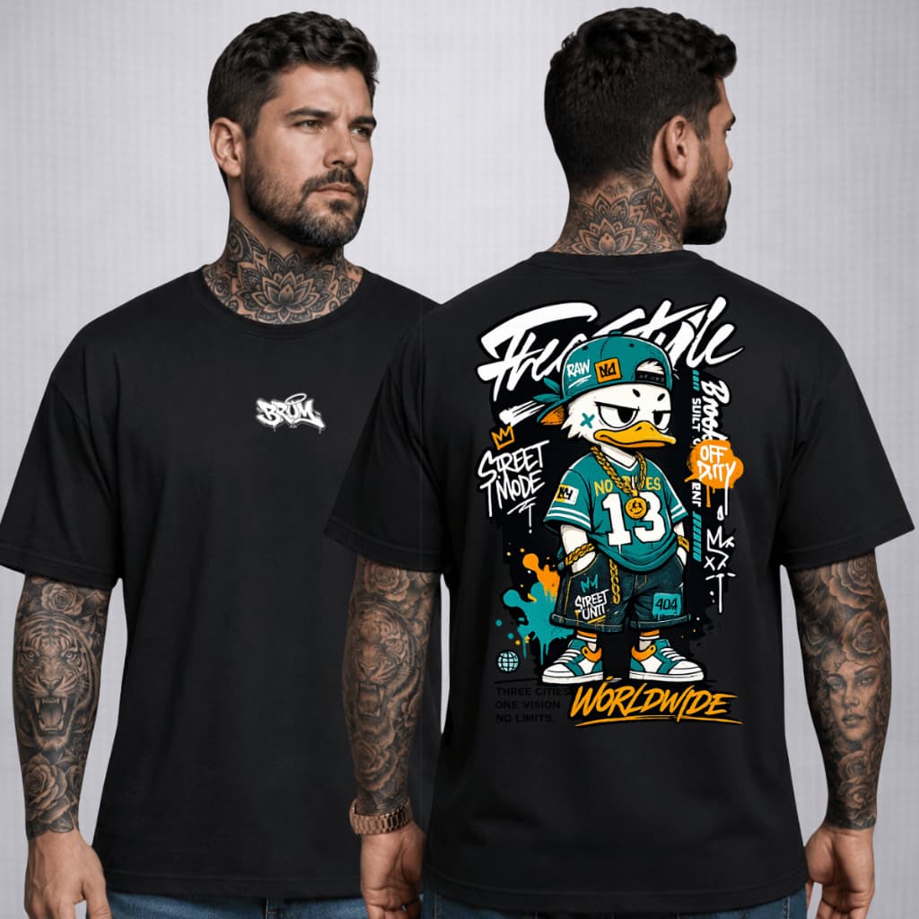 Camiseta Masculina Camisa Estampa Pato Streetwear 100% Algodão Premium Envio Imediato
