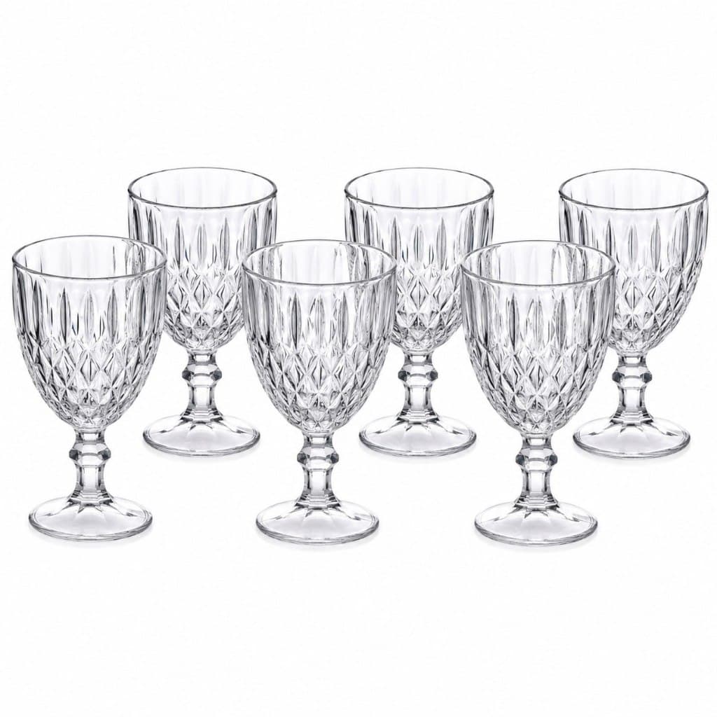 Jogo 6 Taças Greek Diamond 340Ml kit 6 Taças