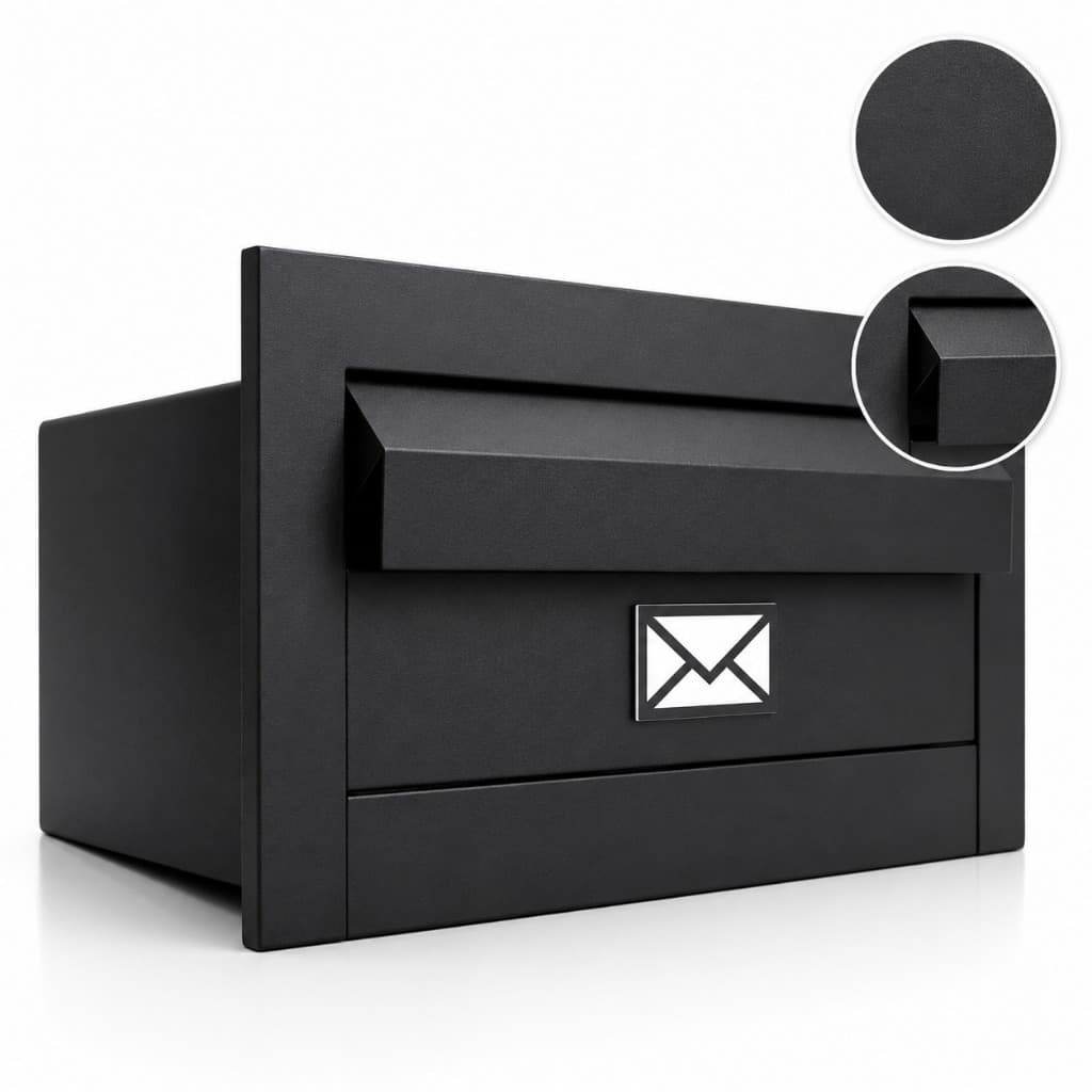Caixa De Correio Moderna Inox, Luxo, Embutir - Luxo Inox