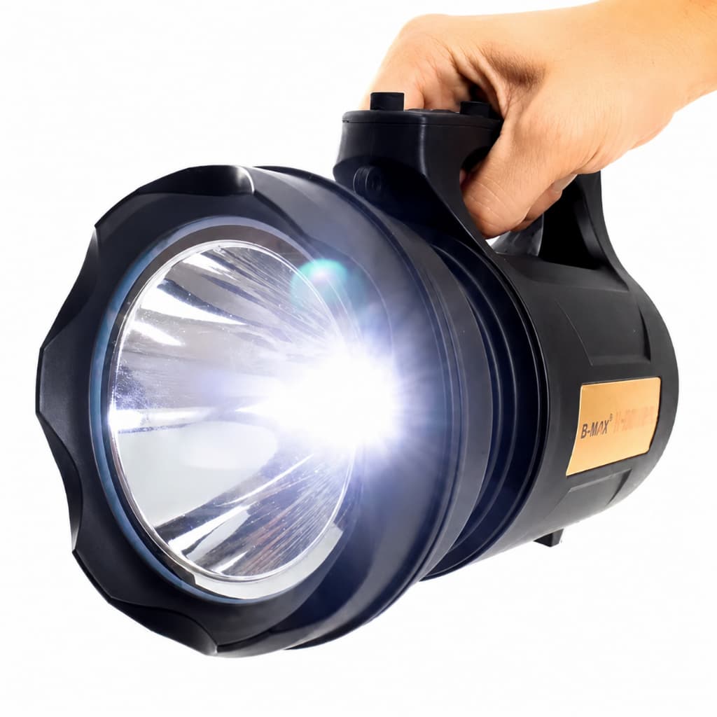 Lanterna Holofote LED T6 Potente TD-6000A 30W Recarregável Bivolt - Ideal para Pesca, Camping, Trilha e (Longo alcance)