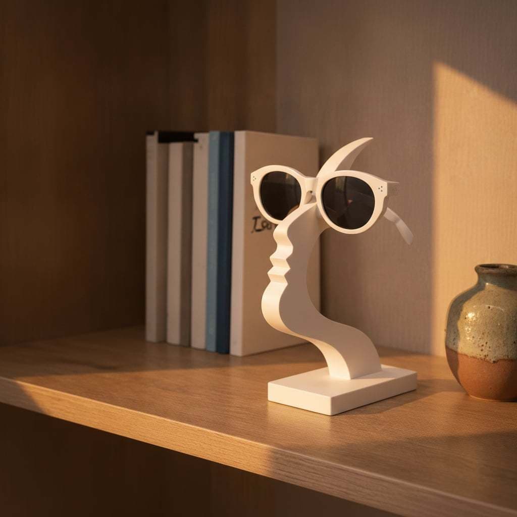 Suporte Expositor Porta Óculos Decorativos | Estilo Rosto | Design Moderno e Elegante