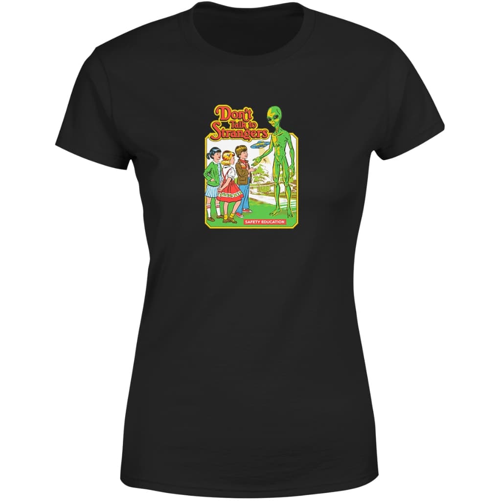 Baby Look Camiseta Feminina Personalizada Dont Talk To Strangers Alien