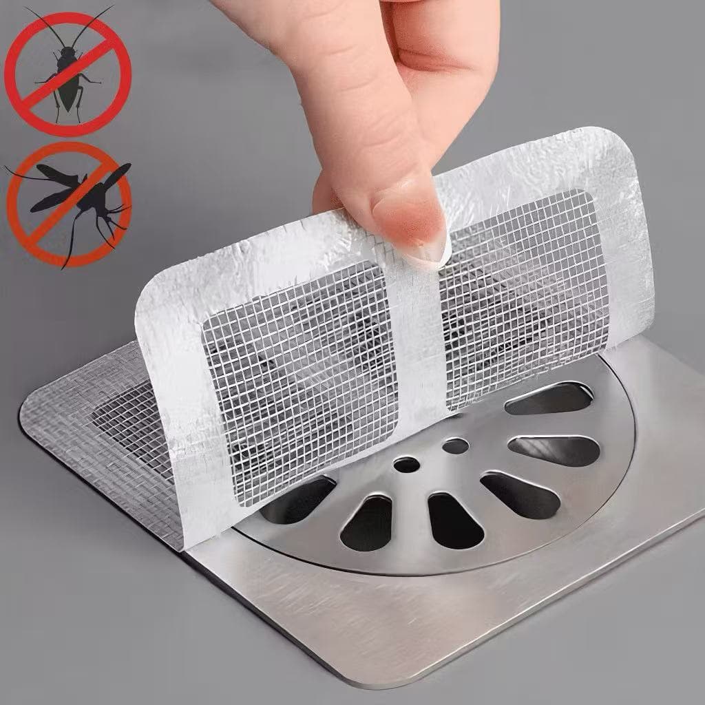 KIT 5/10/20/30 Pçs Tela Protetor de Ralo Adesivos Descartáveis Anti Entupimento Anti Insetos Para Casa Prático