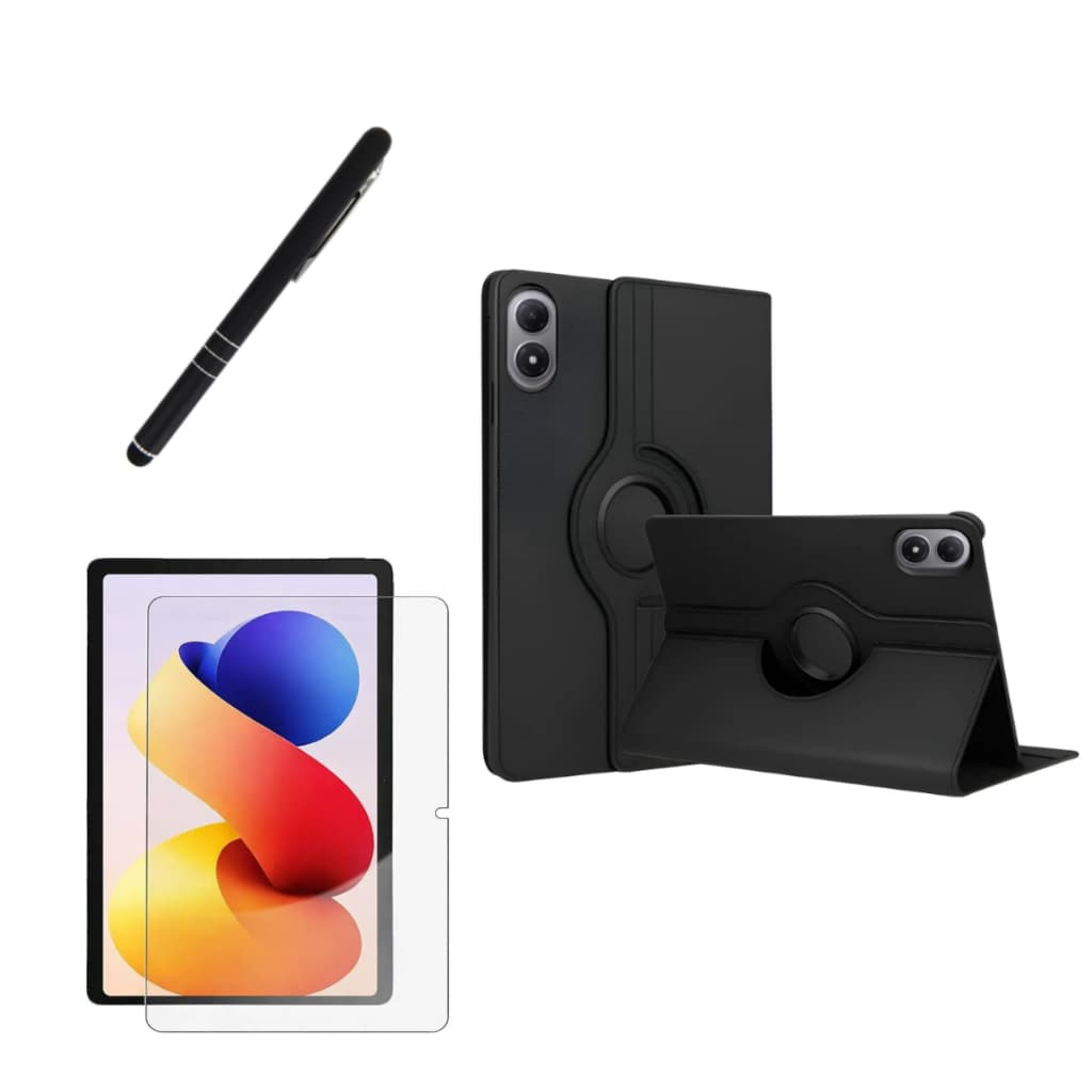 Kit Completo Capa Giratória + Película + Caneta Para Xiaomi Redmi Pad 2 Pro 12.1 Polegadas