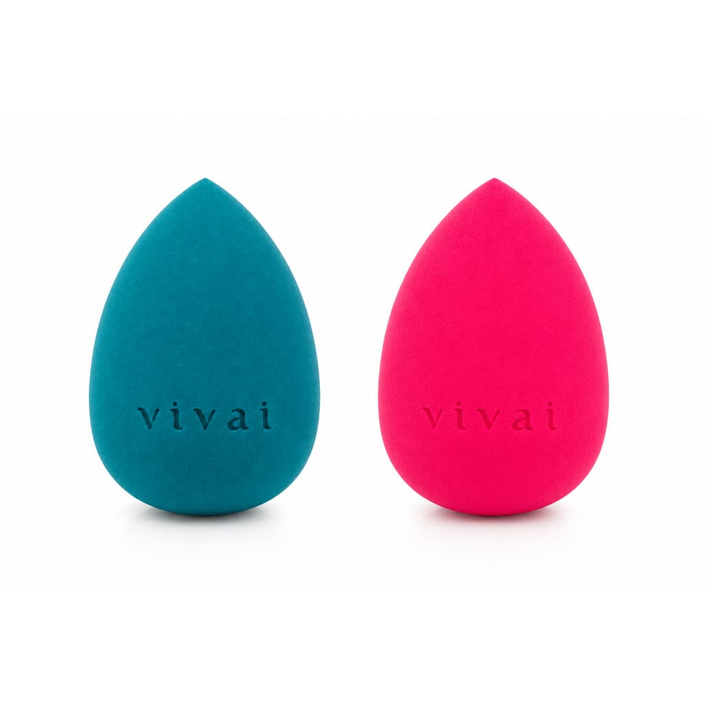 Esponja para Maquiagem Vivai Super Soft Gota e Ampulheta Macia Alta Precisão