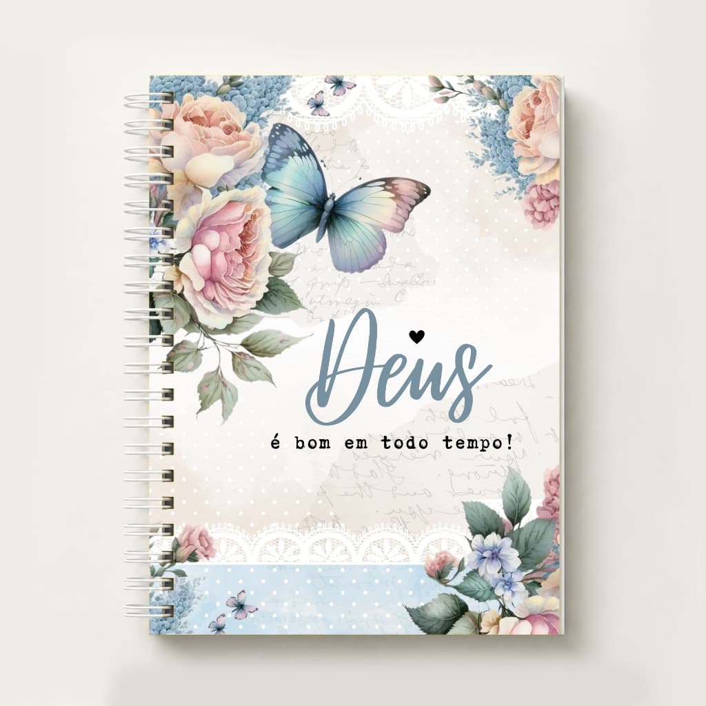Caderno Personalizado A5 Floral– Envie o Nome no Chat | Caderno de Oração, Anotações