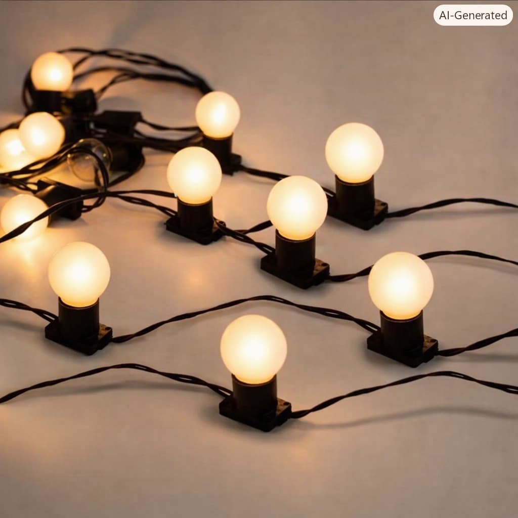 VARAL DE LUZES  ATÉ 25 METROS MAIS 25 LÂMPADAS LEITOSA INCLUSAS 15W Area EXTERNA E INTERNA GAMBIARRA CASAMENTO JARDIM!!