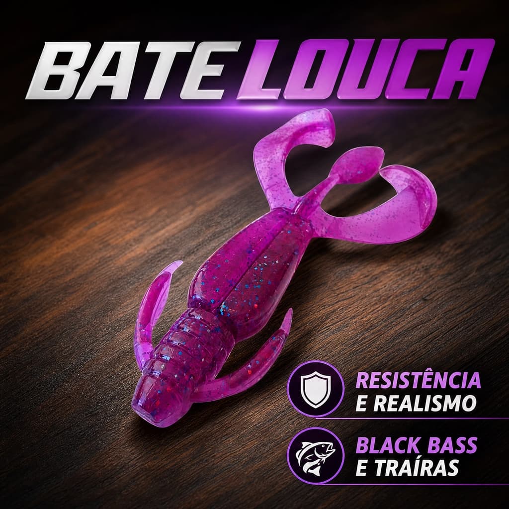 Isca Soft Batelouca Chumbada Oficial Criatura Anti Enrosco Bait Artificial Traíra Traírão Black Bass