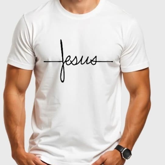 camiseta com nome jesus.blusa branca,blusa casual.