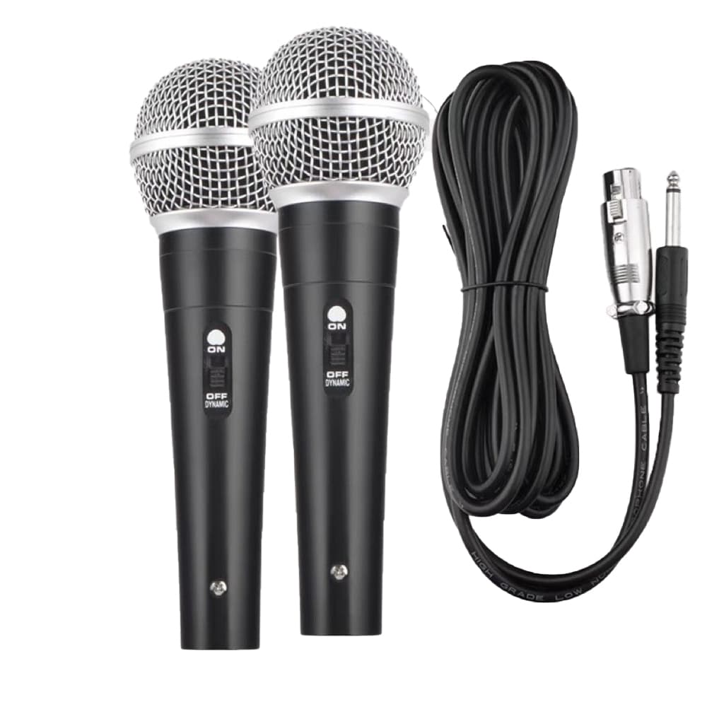 Microfone Dinâmico Profissional com Cabo 1m,Cardioide com Chave Liga/Desliga, Saída P10, Para Karaokê e Palestras