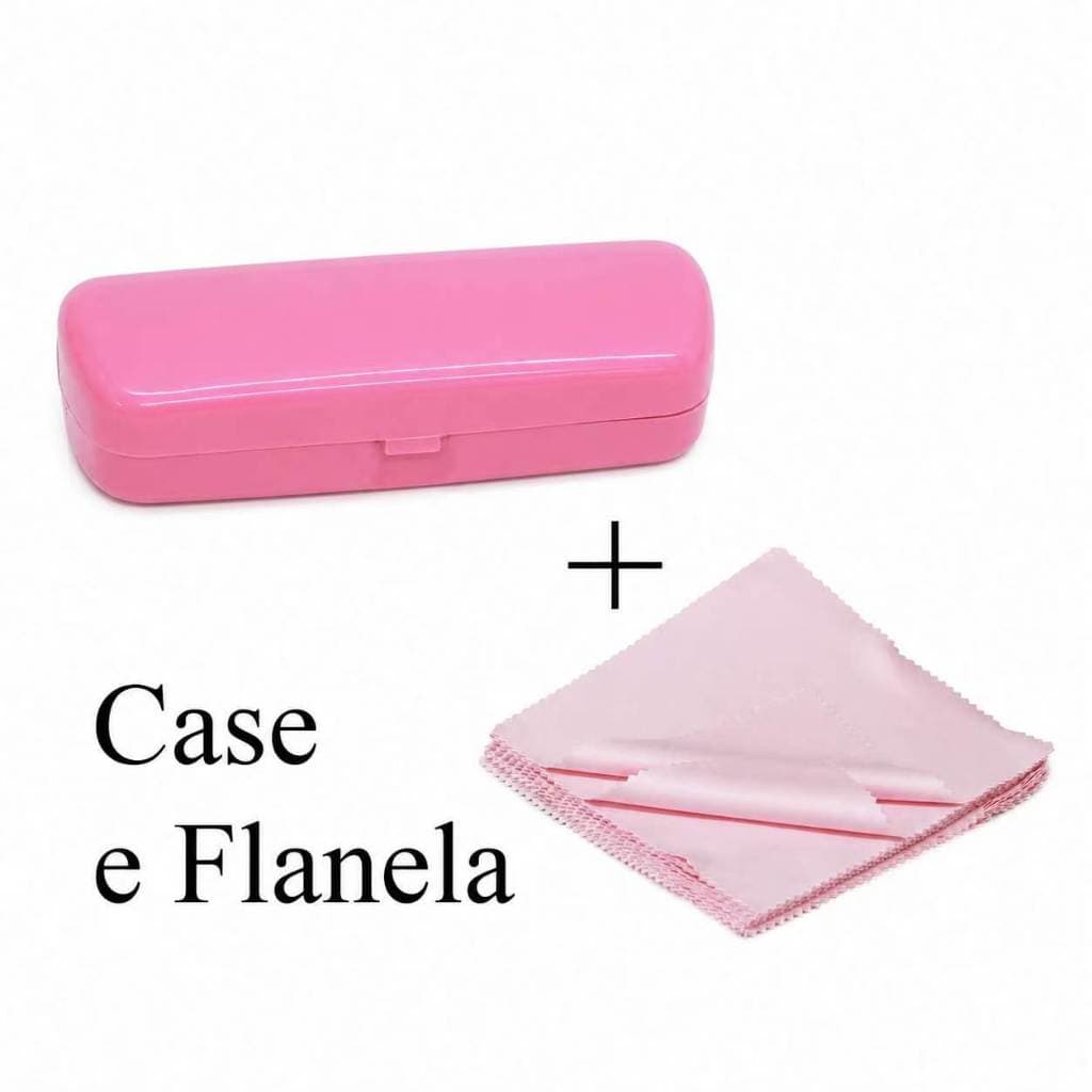 Estojo Caixinha Case Para Óculos com uma Flanela em Microfibra