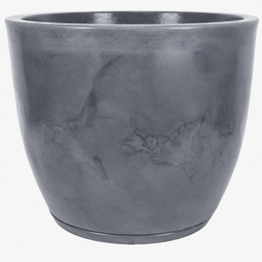 Vasos Para Plantas Bojo Marmorizado Tamanho P com Prato Coletor - Vaso Decorativo em Polietileno