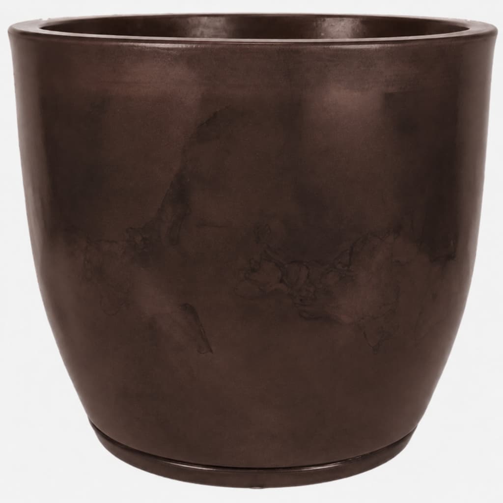 Vasos Para Plantas Bojo Marmorizado Tamanho GG com Prato Coletor - Vaso Decorativo em Polietileno