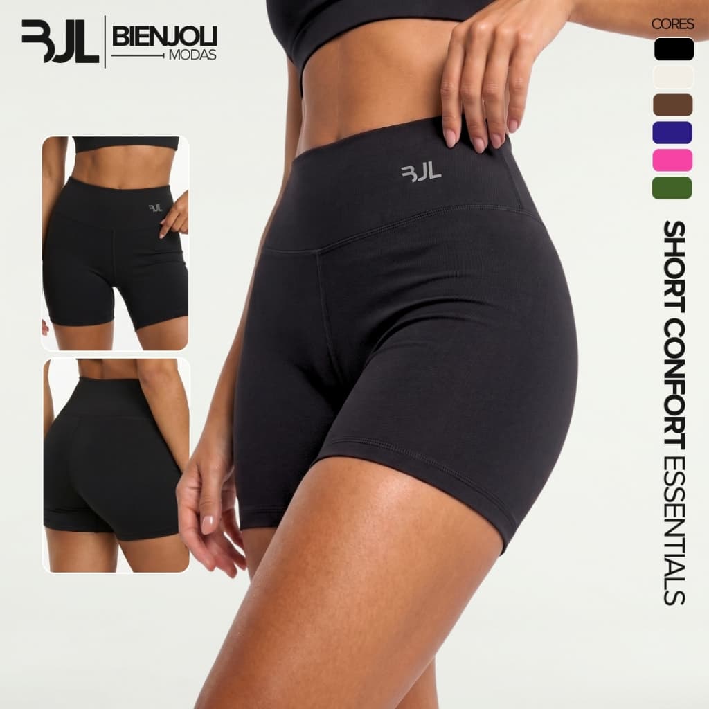 Short Fitness Feminino ZERO TRANSPARÊNCIA Academia Suplex Premium Corrida Treino Musculação Crossfit
