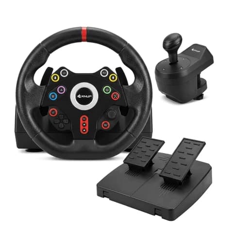 Volante Gamer Pedais Cambio Para Pc Ps4 Xbox Series 270° 7EM1 KP5818
