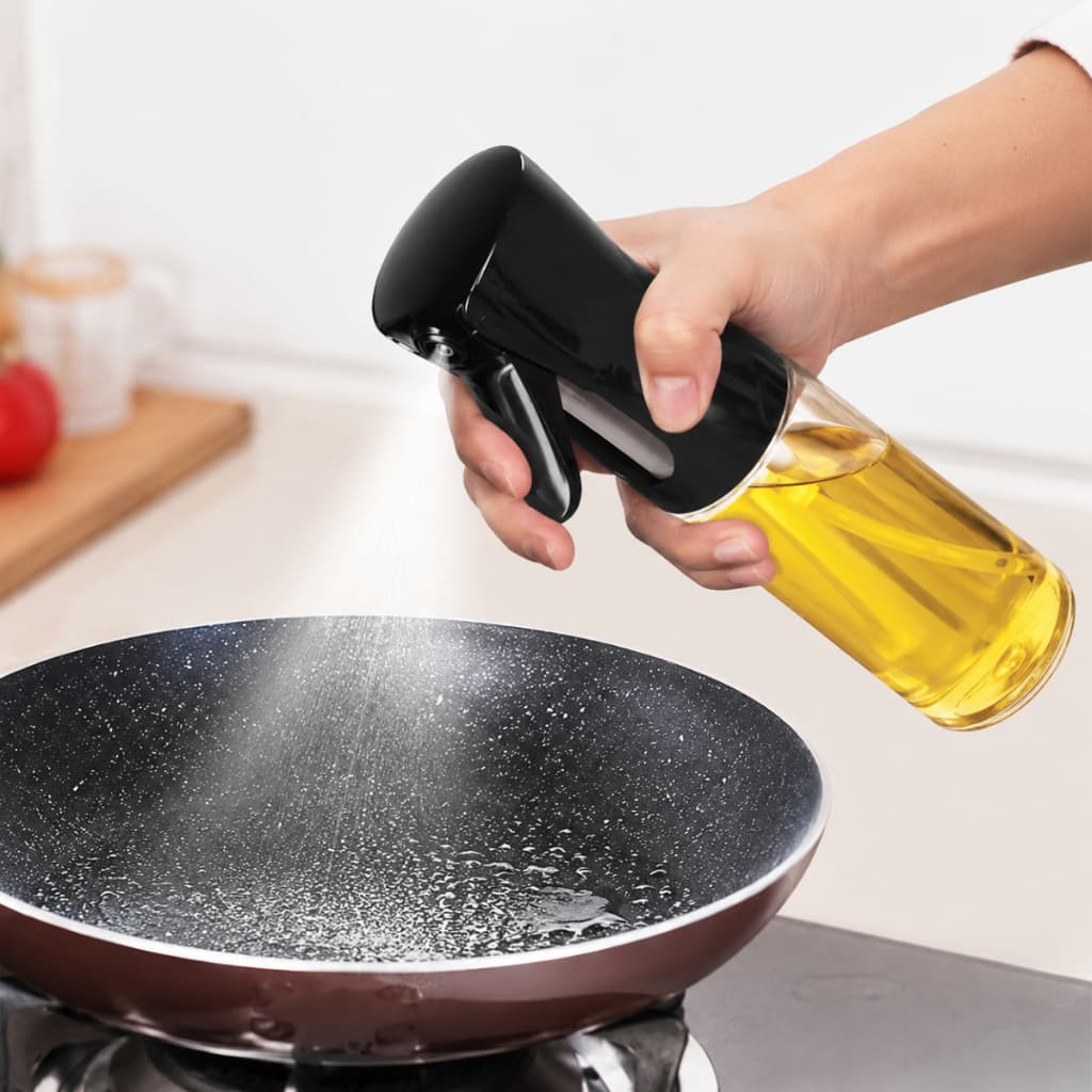 Borrifador Spray para Azeite e Óleo 200ml Pulverizador Vidro Air Fryer Churrasco Saladas