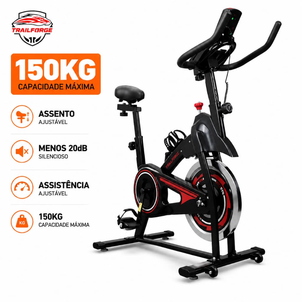 Bicicleta Ergométrica aparelhos de academia em casa 20Kg of Professional Inertia 150Kg