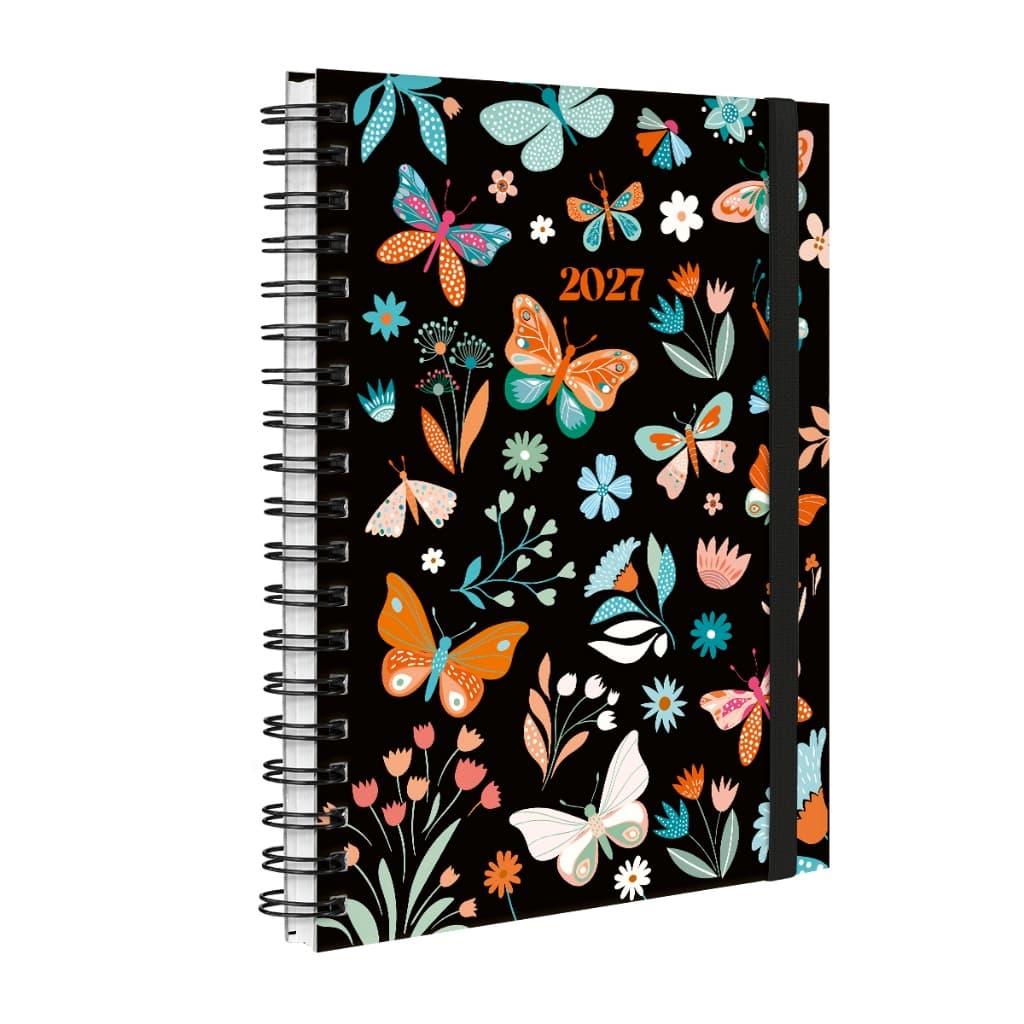 Agenda Planner Semanal Plus 2027 Capa Dura Butterfly Feminina