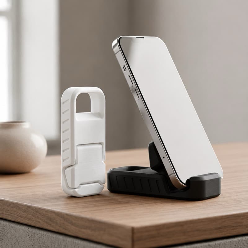Suporte celular portátil, pequeno, chaveiro dobrável para mesa, suporte compacto e prático, de bolso