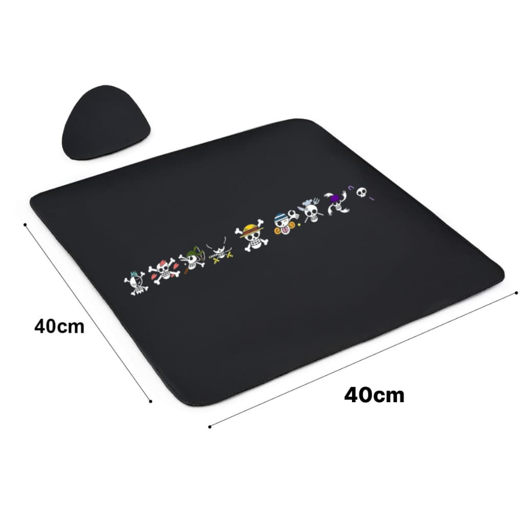 Mousepad Estampado 40x40cm Preto Anime Games Várias Opções Forrado em E.V.A Ótima Qualidade em Promoção Com Porta Copos